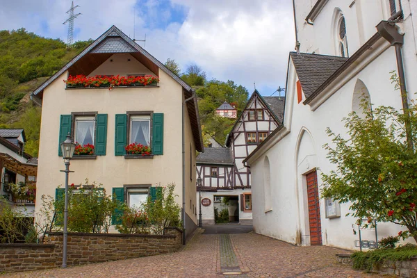 Treis Karden Città Con Fiume Mosella Renania Palatinato Germania — Foto Stock