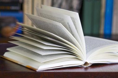 Masanın üzerinde açık bir kitap