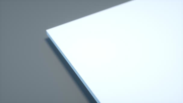 Abstrakte 3D-Darstellung des rotierenden Quadrats. CGI-Schleifenanimation. — Stockvideo