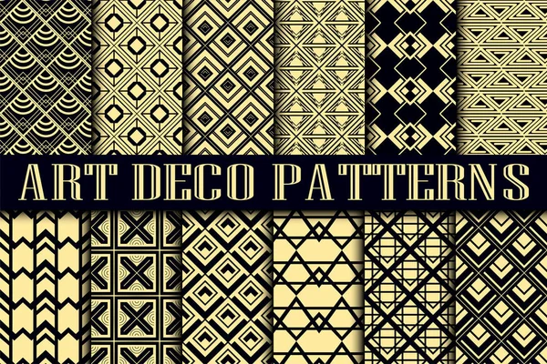 Art Deco patterns — Stock Vector