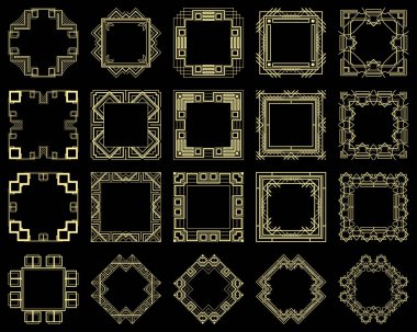 Art Deco çerçeve kümesi