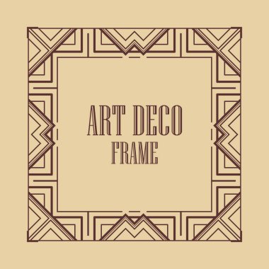 art deco çerçeve