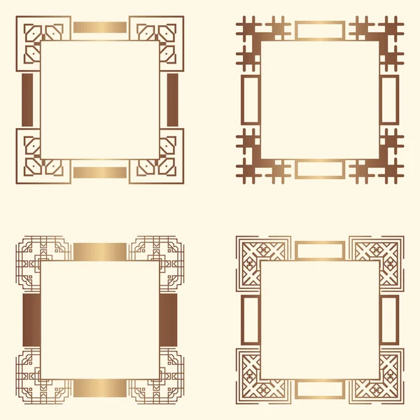 Рамки в стиле ар-деко — стоковый вектор