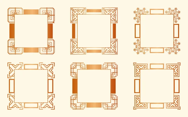 Art Deco Frames — Stock Vector