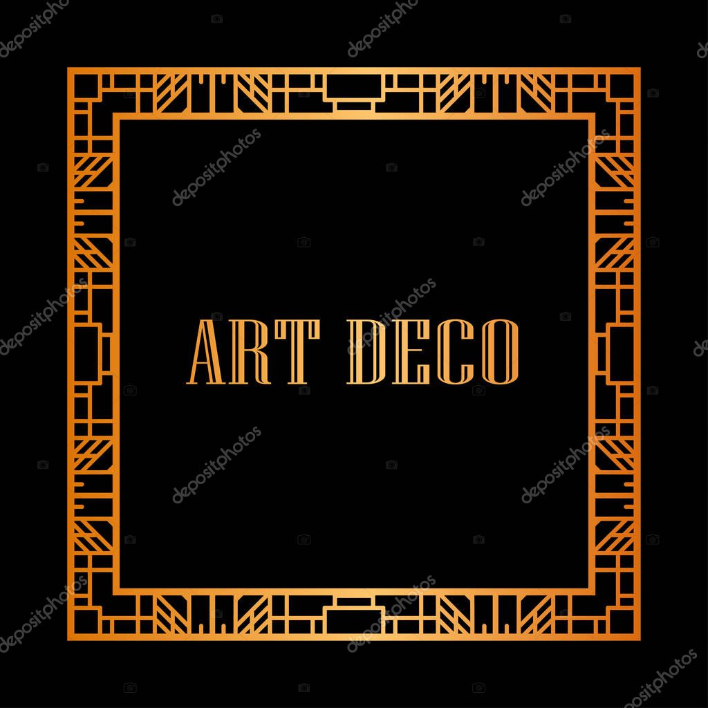 Gatsby art deco vintage retro ornamental frame