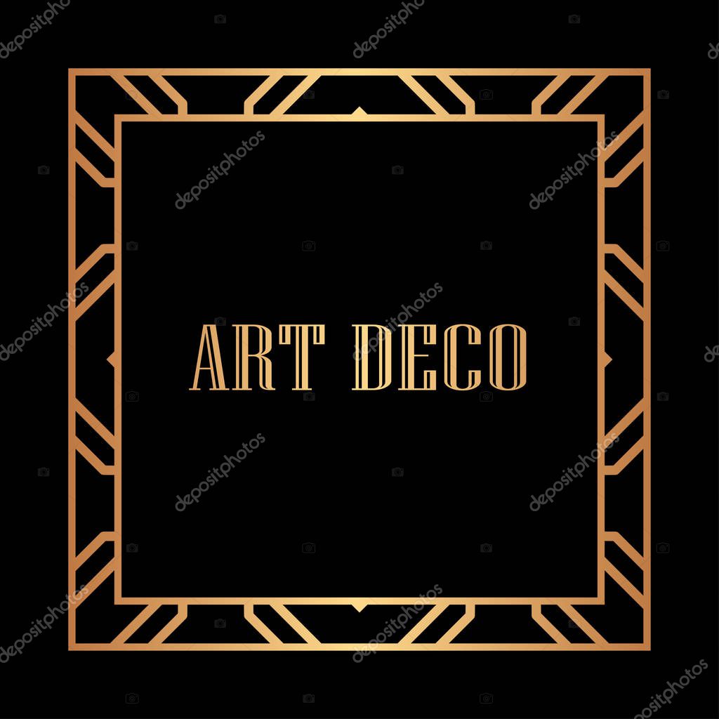 Gatsby art deco vintage retro ornamental frame