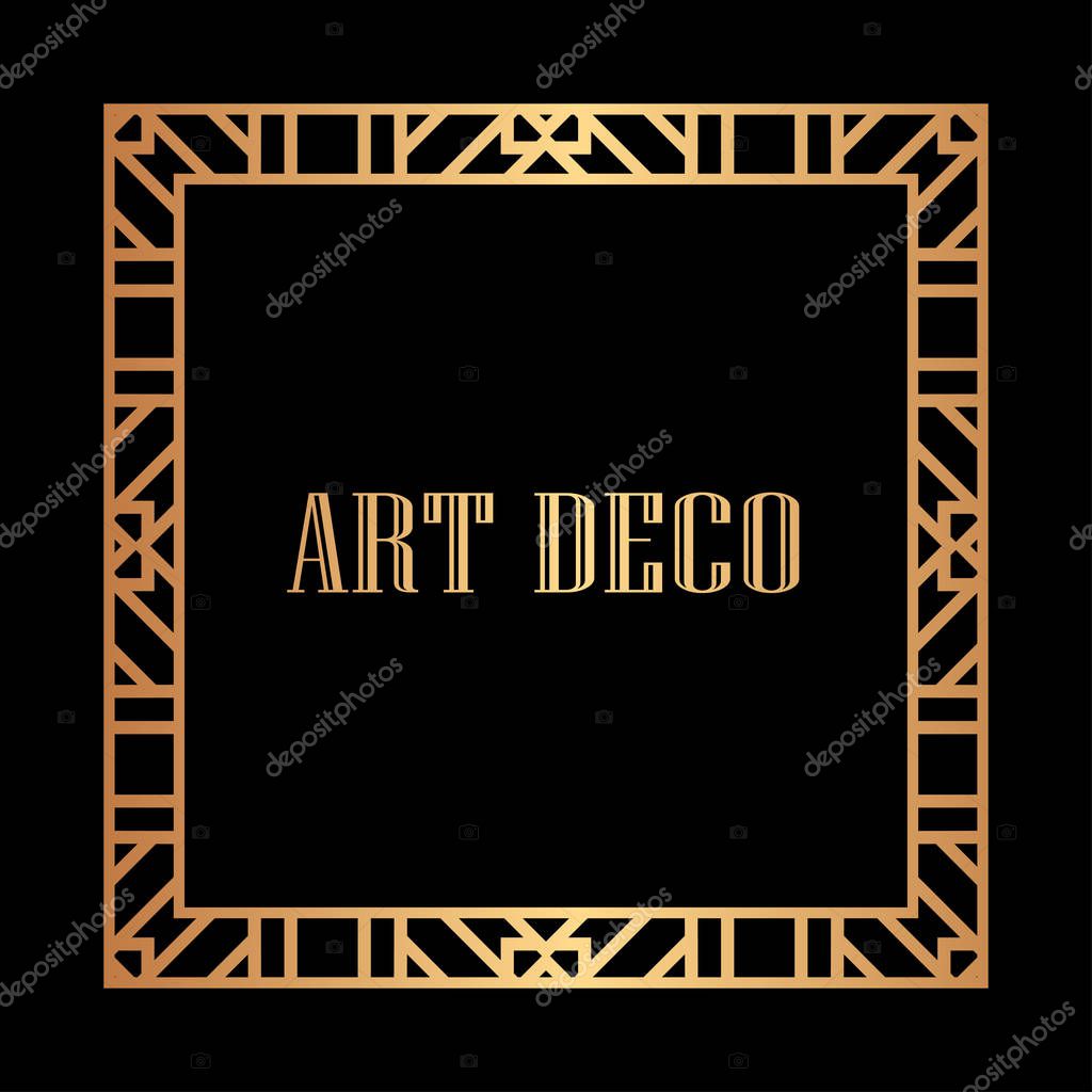 Gatsby art deco vintage retro ornamental frame