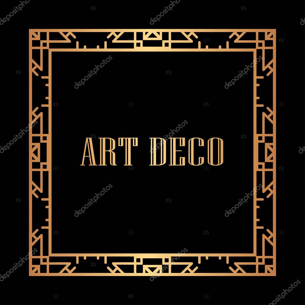 Gatsby art deco vintage retro ornamental frame