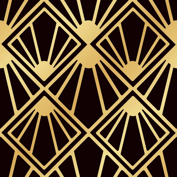 stock vector Art Deco Pattern. Seamless golden background. Minimalistic geometric design. Vector line design. 1920-30s motifs. Luxury vintage illustration