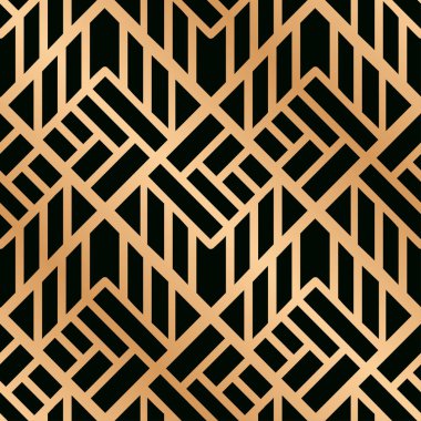 Vektör modern desen döşer. Soyut sanat deco sorunsuz tek renkli arka plan