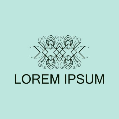 Lüks antika art deco monokrom hipster minimal geometrik vintage doğrusal vektör logo şablonu