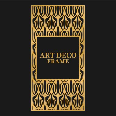Siyah arkaplanda altın süslemeli vintage çerçeve