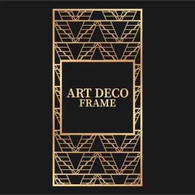 Güzel klasik sanat deco çerçeve. Vektör illüstrasyonu