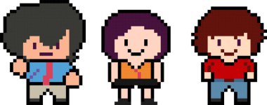 Piksel karakter kümesi