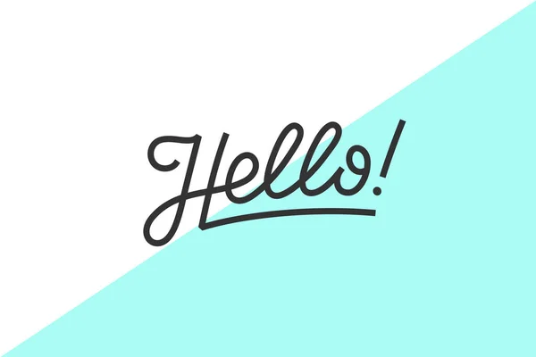 Hallo Belettering Voor Spandoek Poster Sticker Concept Met Tekst Hello — Stockvector