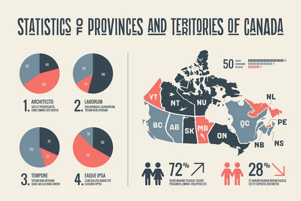 Mapa Canadá Mapa Carteles Provincias Territorios Canadá Impresión Blanco Negro — Archivo Imágenes Vectoriales