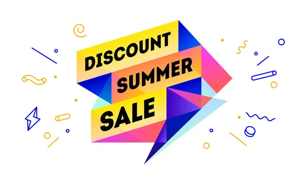 Desconto Summer Sale Venda Banner Com Texto Desconto Summer Sale —  Vetores de Stock