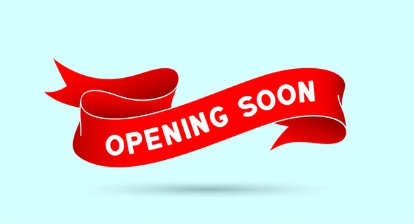 Abriendo Pronto Cinta Vintage Roja Con Texto Opening Soon Banner — Archivo Imágenes Vectoriales