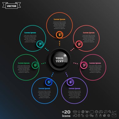Vektör Infographic tasarımı renkli daire.