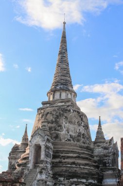 Pagoda Antik ünlü wat Phra Sri Sanphet güzel, Ajutthaya Seyahat Tayland Kraliyet Sarayı