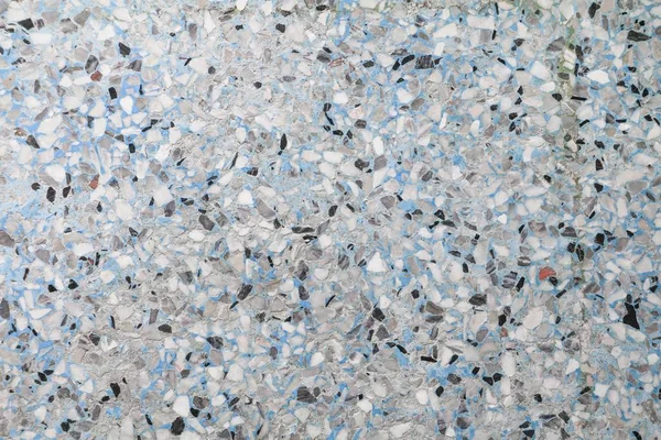 Doku, Terrazzo mermer yüzey zemin desen ve arka plan için mavi renk taş duvar