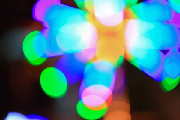 Φως Νύχτα Φεστιβάλ Πρωτοχρονιά Και Χριστούγεννα Όμορφο Φόντο Αντίγραφο Χώρου — Φωτογραφία Αρχείου