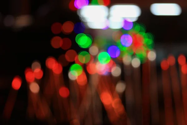 Astratto Bokeh Luce Nel Festival Notte Nuovo Anno Natale Bellissimo — Foto Stock