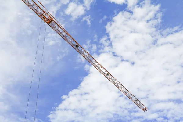 Industria Grúas Torre Edificios Construcción Sobre Fondo Cielo — Foto de Stock