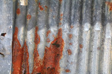 Çinko duvar doku desen arka plan paslı metal eski çürüme oluklu