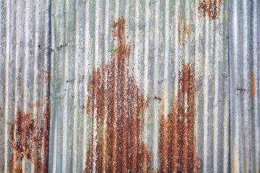 Çinko duvar doku desen arka plan paslı metal eski çürüme oluklu