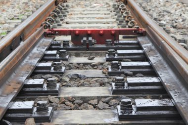 Demiryolundan çakıl tren ulaşım için: seçin odak alan sığ derinliği ile :