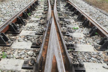 Demiryolundan çakıl tren ulaşım için: seçin odak alan sığ derinliği ile :