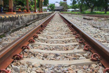 Demiryolundan çakıl tren ulaşım için: seçin odak alan sığ derinliği ile :