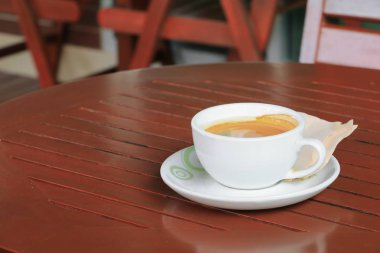 kahve kapuçino ahşap zemin zemin üzerine