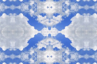 mavi gökyüzü ve bulut kavramı, seamless modeli için arka plan güzel