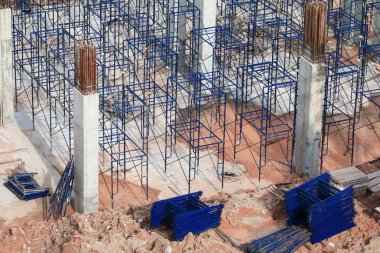 site işyeri üstten görünüm binada iş inşaat