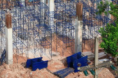 site işyeri üstten görünüm binada iş inşaat