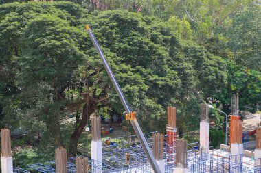 site işyeri üstten görünüm binada iş inşaat