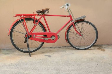 Bisiklet kırmızı Klasik vintage eski kopya alanı olan metin ekleme