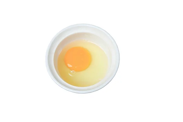 Egg Bowl Isolated White Background Clipping Path — Stock Photo, Image