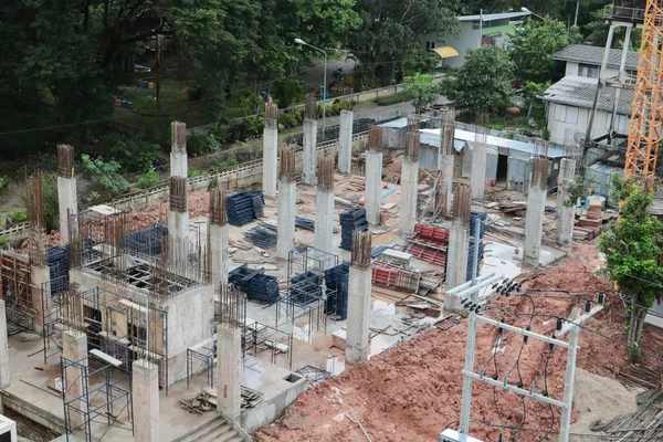 site işyeri üstten görünüm binada iş inşaat