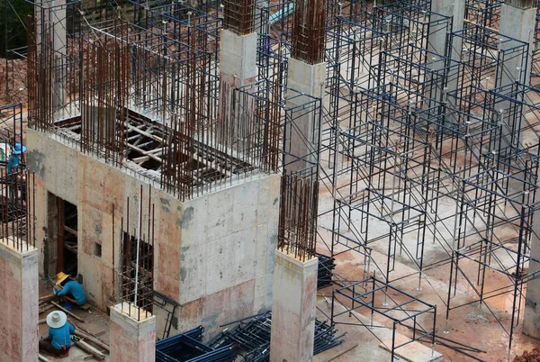 site işyeri üstten görünüm binada iş inşaat