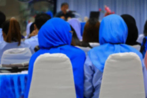 Focus Sfocatura Studenti Universitari Affari Seduti Aula — Foto Stock