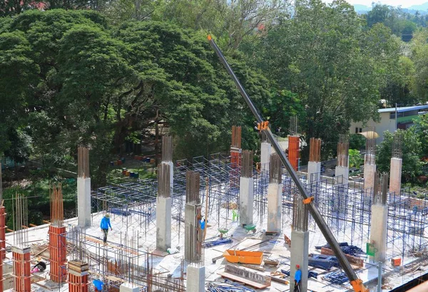 site işyeri üstten görünüm binada iş inşaat