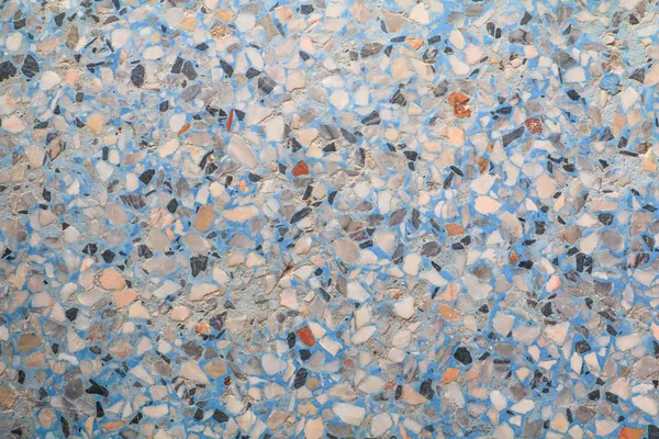 Textura Pared Piedra Piso Terrazo Mármol Color Azul Hermoso Fondo — Foto de Stock