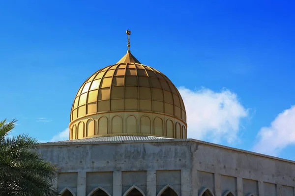 Mosque Blue Sky Background Copy Space Add Text — Stock Photo, Image