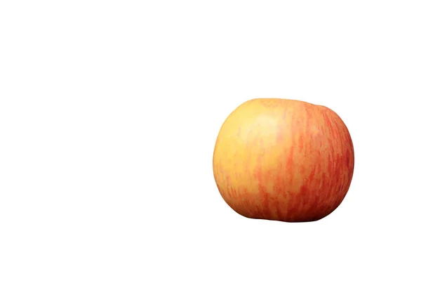 Червоне Яблуко Ізольоване Білому Фоні Відсікаючий Контур — стокове фото