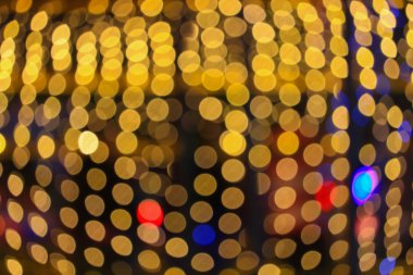 gece ışık altın Noel bokeh renkli güzel arka plan: kopya ile için alan eklemek metin.