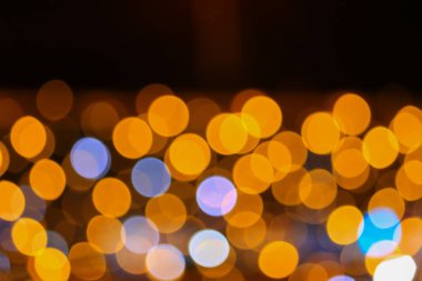 gece ışık altın Noel bokeh renkli güzel arka plan: kopya ile için alan eklemek metin.