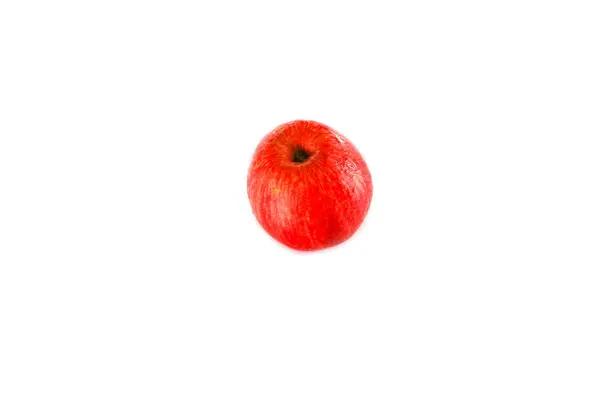 Red Apple Water Drip White Background — Stock Photo, Image